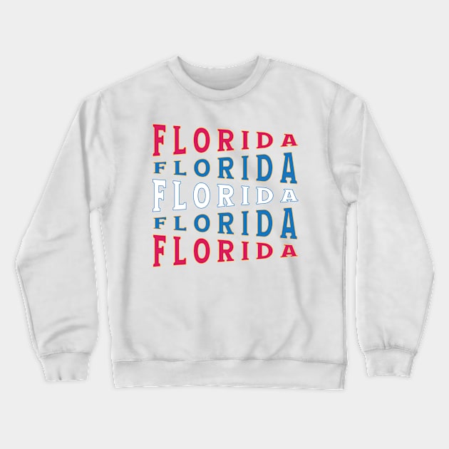 TEXT ART USA FLORIDA Crewneck Sweatshirt by LAVA-ROMA-NOVA